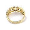 Real 18K Gold Plated Brass Micro Pave Cubic Zirconia Adjustable Rings RJEW-M170-04G-01-3