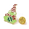 Christmas Frog with Bell Alloy Enamel Pins for Backpack Clothes JEWB-A024-01A-3