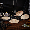 AHADEMAKER 4Pcs 4 Style Sun & Triple Moon Goddess Pattern Wooden Pendulum Board DIY-GA0005-04B-4
