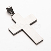 Non-Tarnish Cross with Words 304 Stainless Steel Pendants STAS-N068-47B-3