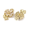 Brass Micro Pave Clear Cubic Zirconia Charms KK-L212-18G-2