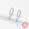 Anti-Tarnish Rhodium Plated 925 Sterling Silver Hoop Earring for Dangle Earrings NC3704-18-1