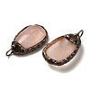 Natural Rose Quartz Pendants G-K381-05R-05-2