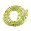 Transparent Electroplate Glass Bead Strands GLAA-N047-08-C07-2