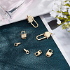 SUPERFINDINGS 8Pcs 4 Styles Brass Lobster Claw Clasps FIND-FH0004-50-4