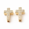 Rack Plating Brass Cubic Zirconia Beads KK-B051-06G-01-1