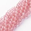 Cherry Quartz Glass Beads Strands GSR054-1