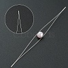 Stainless Steel Collapsible Big Eye Beading Needles YW-ES001Y-75mm-2