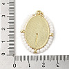 Brass Pave Shell Pendants KK-I708-01-G-4