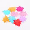 Mixed Transparent Maple Leaf Frosted Acrylic Pendants X-FACR-R019-M-2