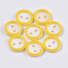 Resin Buttons BUTT-Q041-02O-1