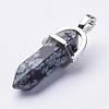 Natural Gemstone Double Terminated Pointed Pendants G-G669-01-3