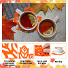 Maple Leaf Non-woven Fabrics Cup Mats DJEW-WH0039-58-3