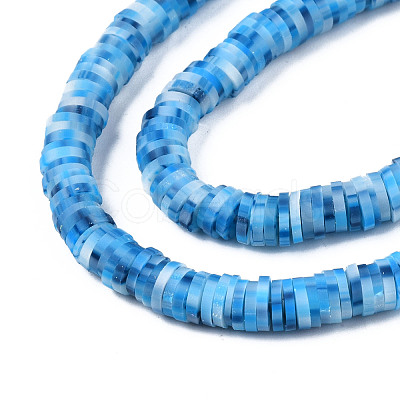 Handmade Polymer Clay Beads Strands CLAY-R089-6mm-163-1