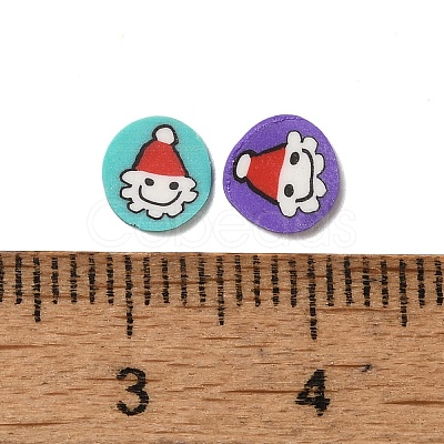 Christmas Theme Handmade Polymer Clay Cabochons CLAY-F005-04-1