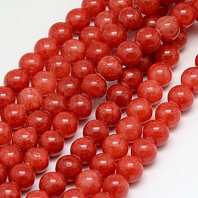 Natural Yellow Jade Beads Strands G-G598-8mm-YXS-16-1