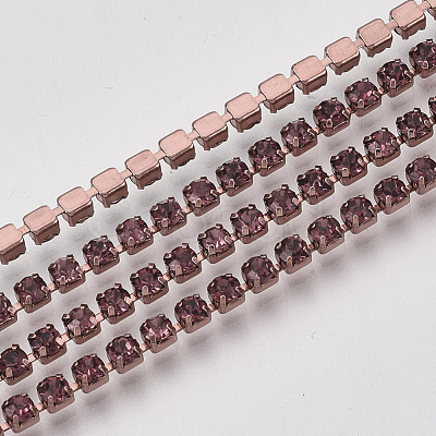 Electrophoresis Iron Rhinestone Strass Chains CHC-Q009-SS6.5-B08-1