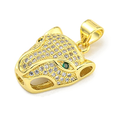 Brass Micro Pave Cubic Zirconia Pendants KK-K354-13G-G-1