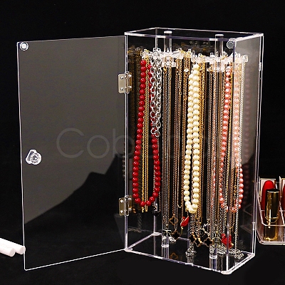 Acrylic Necklaces Hanging Rack Storage Boxes PW-WGACCBB-01-1