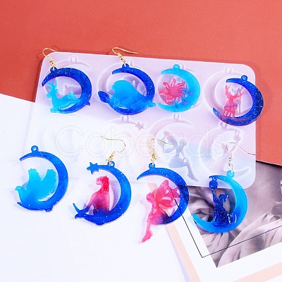 Moon with Animal/Fairy DIY Pendant Silicone Molds SIMO-Q001-02B-1