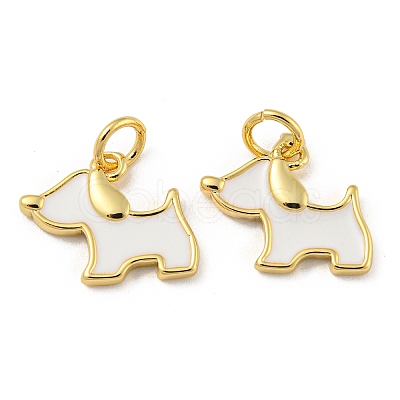 Brass Enamel Charms KK-E093-01G-01-1