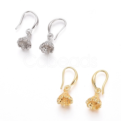 Brass Micro Pave Cubic Zirconia Earring Hooks ZIRC-L086-007-1