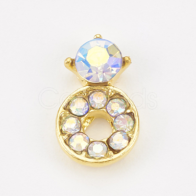 Alloy Rhinestone Cabochons MRMJ-T013-04B-1