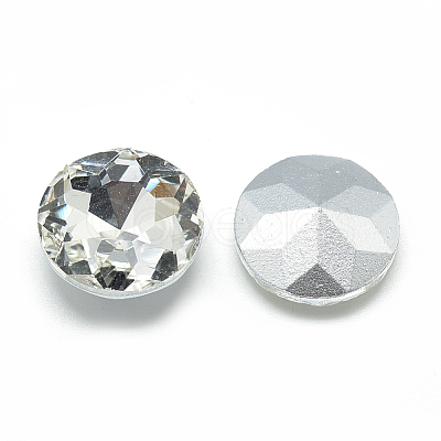 Pointed Back Glass Rhinestone Cabochons RGLA-T029-8mm-01-1