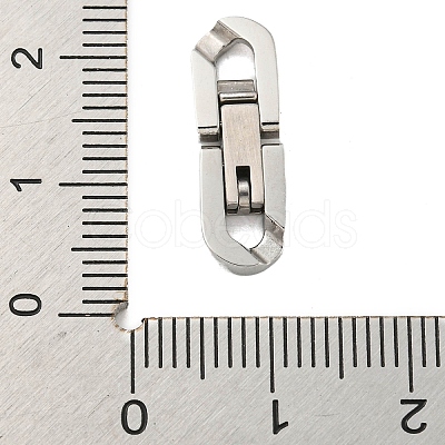 Non-Tarnish 304 Stainless Steel Fold Over Clasps STAS-B029-05A-1-1