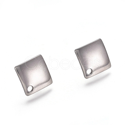 Tarnish Resistant 304 Stainless Steel Stud Earring Findings STAS-E482-02P-1