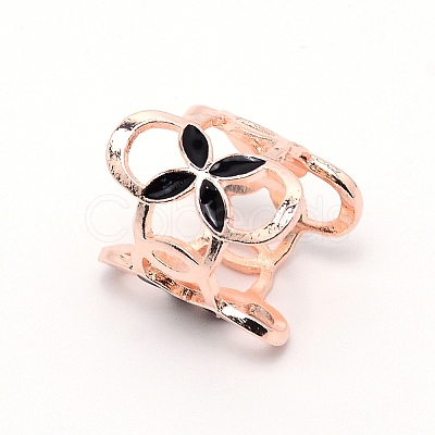 Alloy Enamel Women Lady Girls Fashion Scarf Ring Buckle JEWB-WH0011-07RG-RS-1