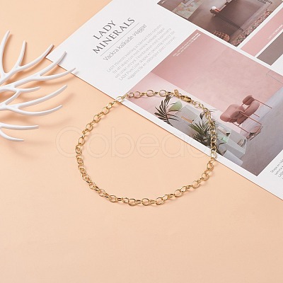 Brass Cable Chain Necklace for Men Women NJEW-JN03735-1