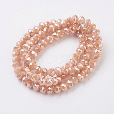 Electroplate Glass Beads Strands EGLA-D020-6x4mm-76-1