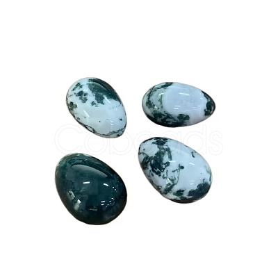 Natural Moss Agate Egg Shaped Palm Stone PW23051600162-1