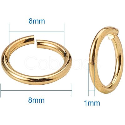 Brass Jump Rings KK-PH0006-8mm-G-1