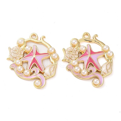 Rack Plating Alloy Enamel Pendants FIND-Q099-08C-02-1