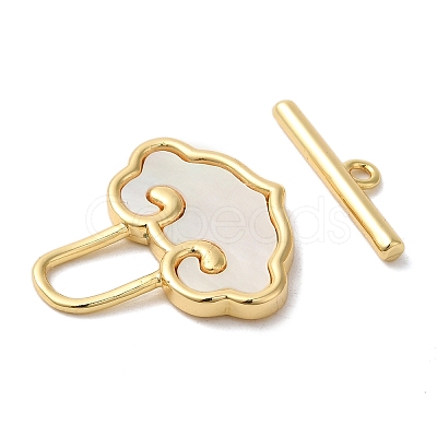 Brass Toggle Clasps KK-N254-84G-1