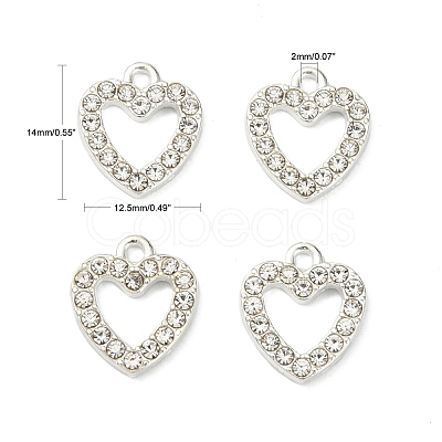 Alloy Rhinestone Charms X-ALRI-Q065-78S-1