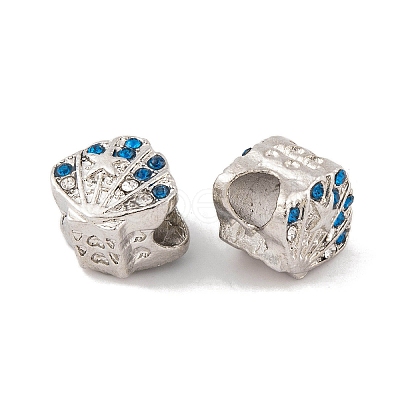 Rack Plating Alloy European Beads FIND-C055-10P-1