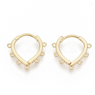 Brass Huggie Hoop Earring Findings X-KK-T050-40G-NF-1