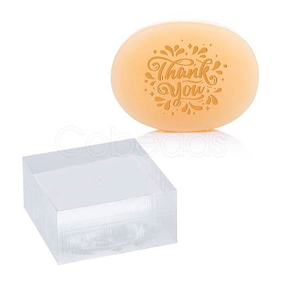 Clear Acrylic Soap Stamps DIY-WH0441-004-1