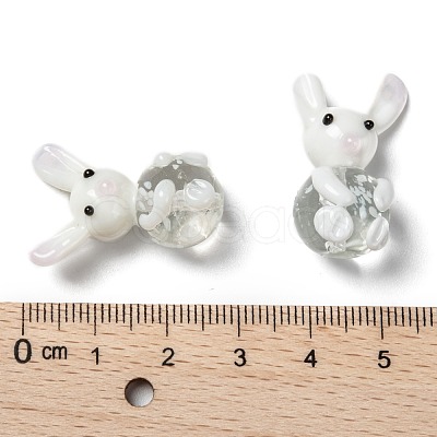 Handmade Bunny Lampwork Beads LAMP-P051-J01-1