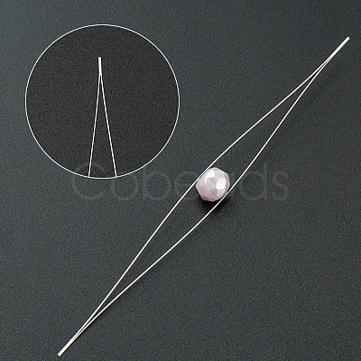 Stainless Steel Collapsible Big Eye Beading Needles YW-ES001Y-75mm-1