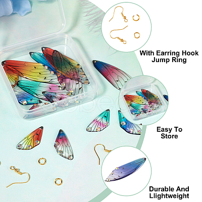 DIY Butterfly Wings Dangle Earring Making Kit DIY-TA0004-45-1