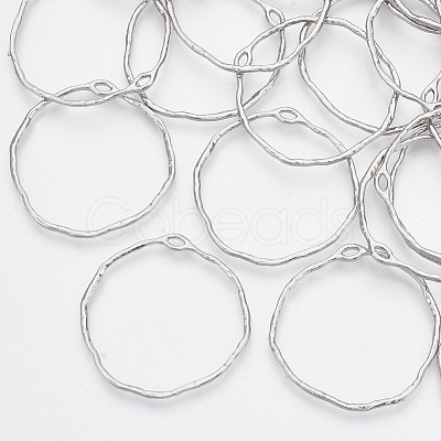 Alloy Open Back Bezel Pendants PALLOY-S121-82A-P-1