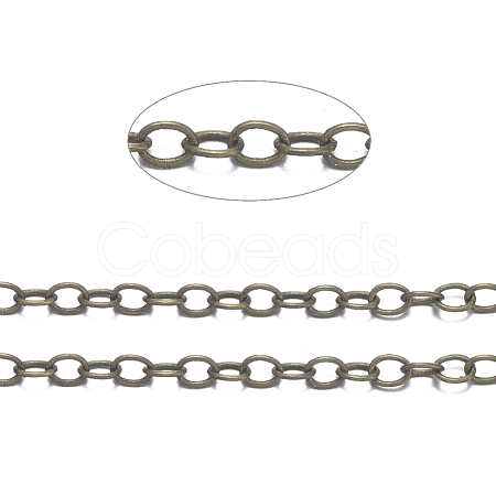 Brass Cable Chains X-CHC034Y-AB-1