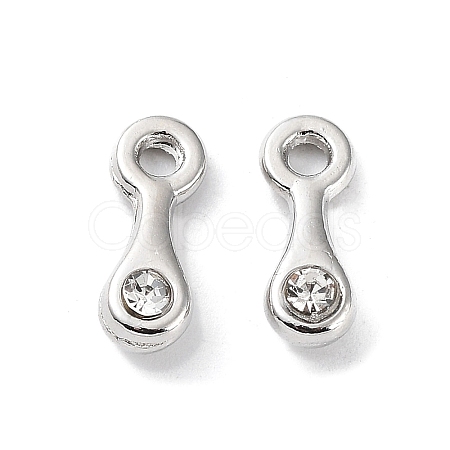 Alloy with Rhinestone Pendants FIND-B028-10P-1