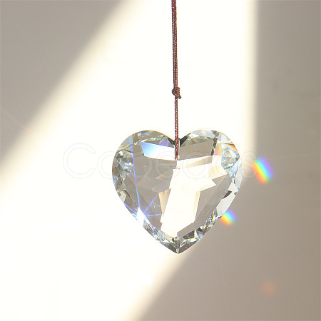 K9 Glass Heart Pendant Decoration PW-WG44731-01-1