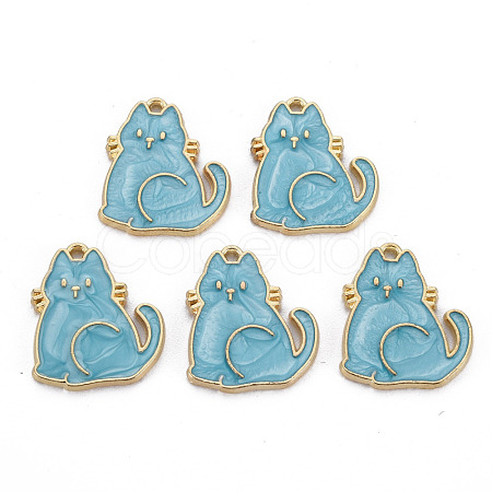 Alloy Enamel Pendants X-ENAM-N055-035A-NR-1