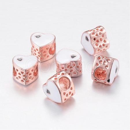 Alloy Enamel European Beads MPDL-T001-04C-1